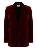Saint Laurent velvet single-breasted blazer - Red
