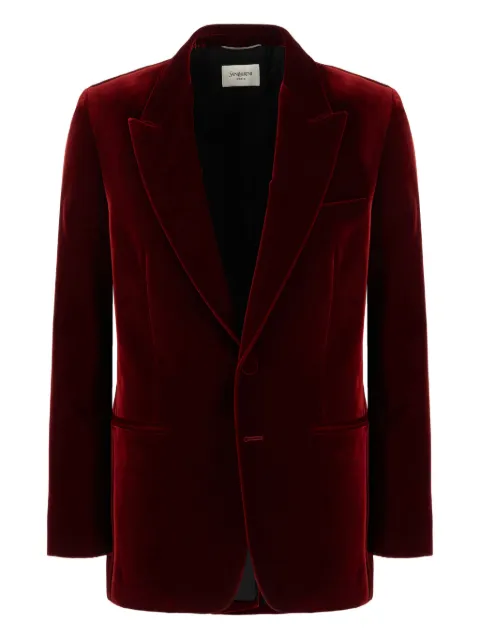 Saint Laurent velvet single-breasted blazer