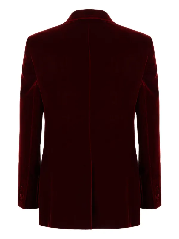 Saint Laurent ベルベット シングルジャケット | レッド | FARFETCH JP