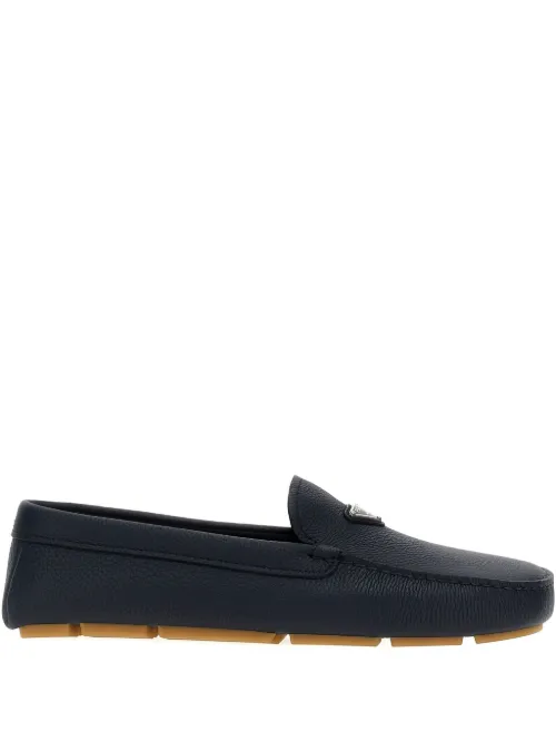Prada mocassins en cuir - Bleu - Prada - Modalova
