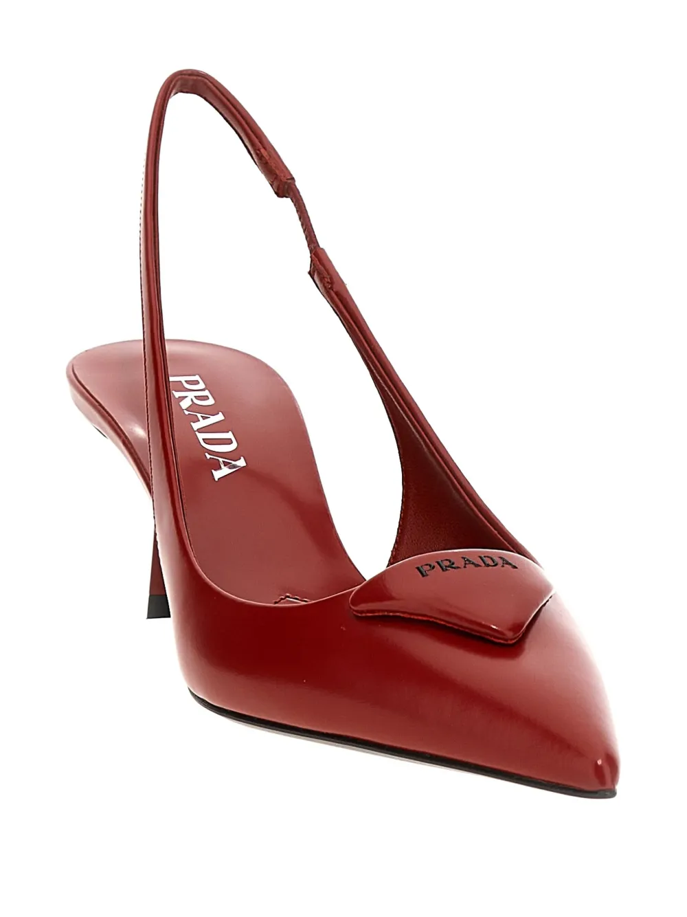 Prada Slingback kitten pumps Rood