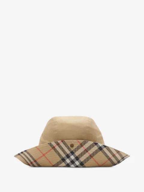 Burberry Check brim gabardine hat