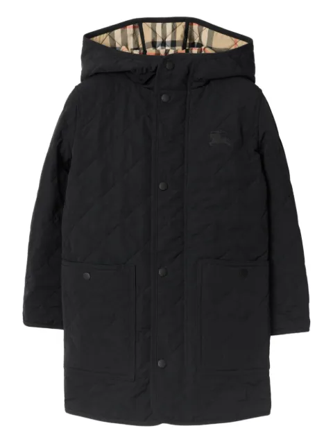 Burberry Kids quilted hooded coat