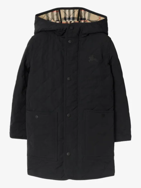 Burberry Kids quilted hooded coat