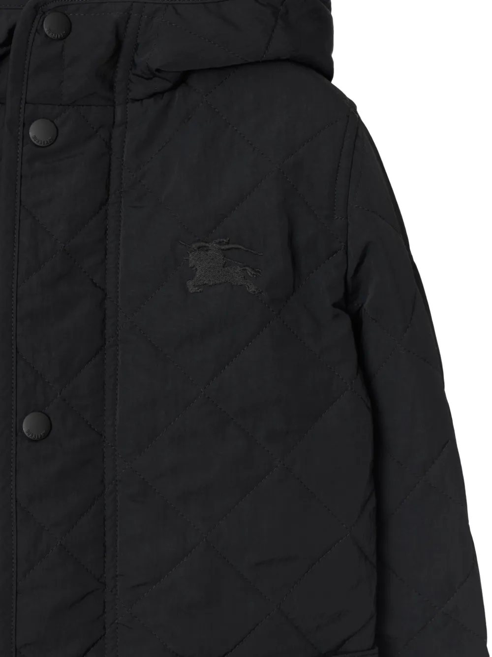 Burberry Kids Gewatteerde jas Zwart