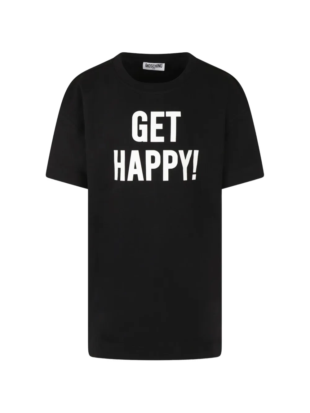 Moschino Kids slogan-print short-sleeve dress - Schwarz