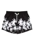 Sundek palm tree-print swim shorts - Black