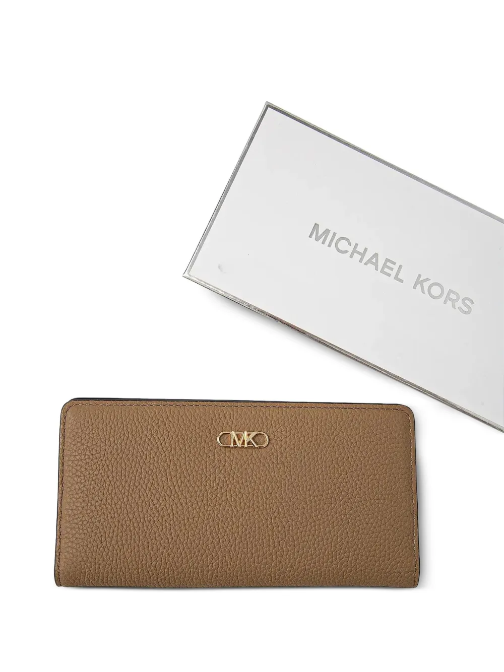 Michael Kors Portemonnee van bewerkt leer Bruin