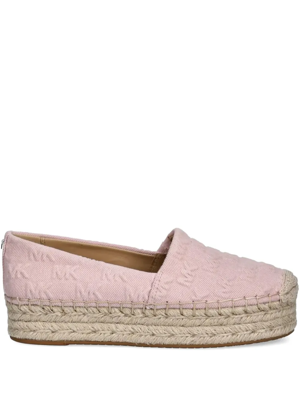 Michael Michael Kors Lynn Logo-embossed Platform Espadrilles In Pink