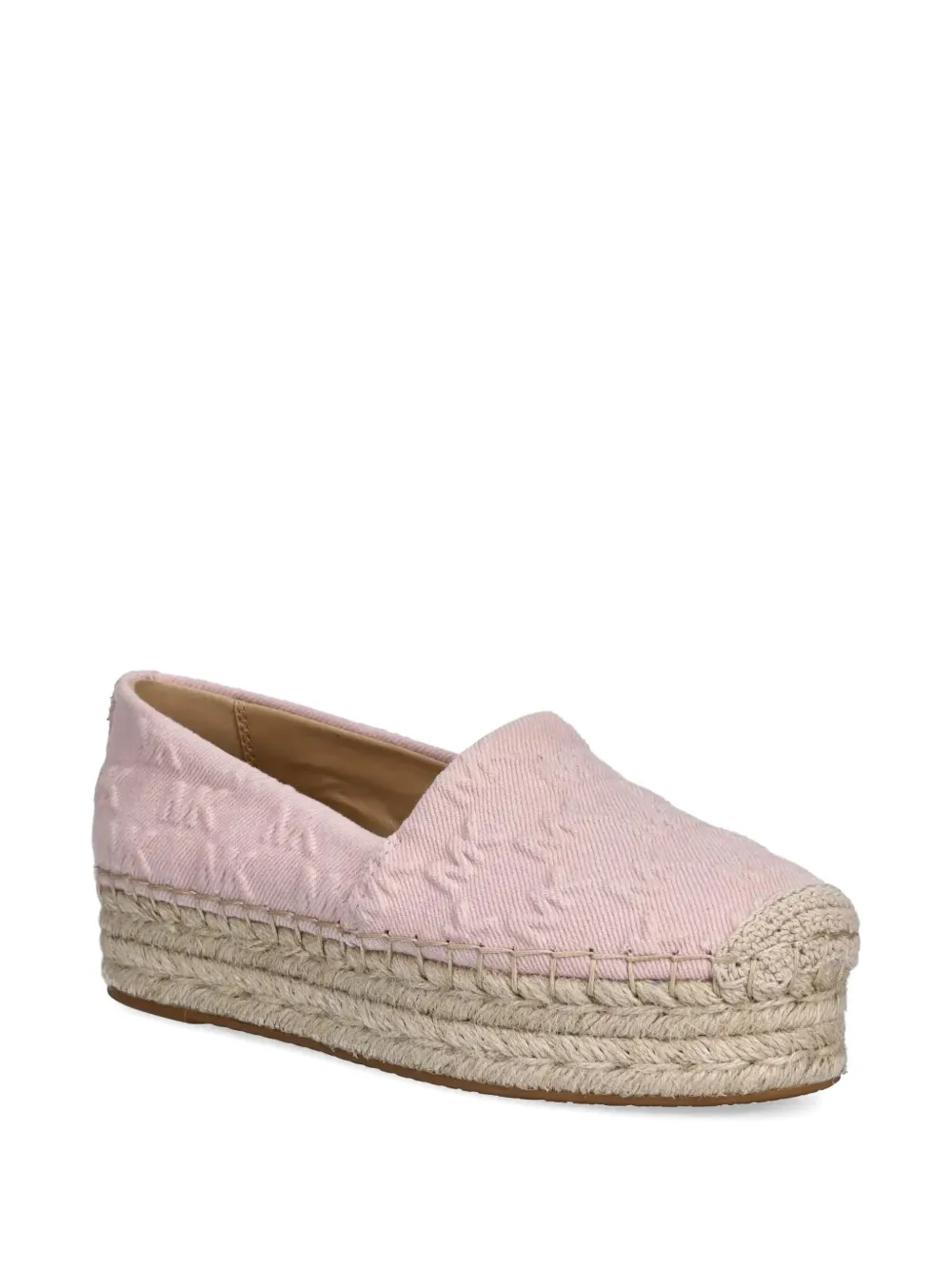 Michael Michael Kors Lynn Logo-embossed Platform Espadrilles In Pink