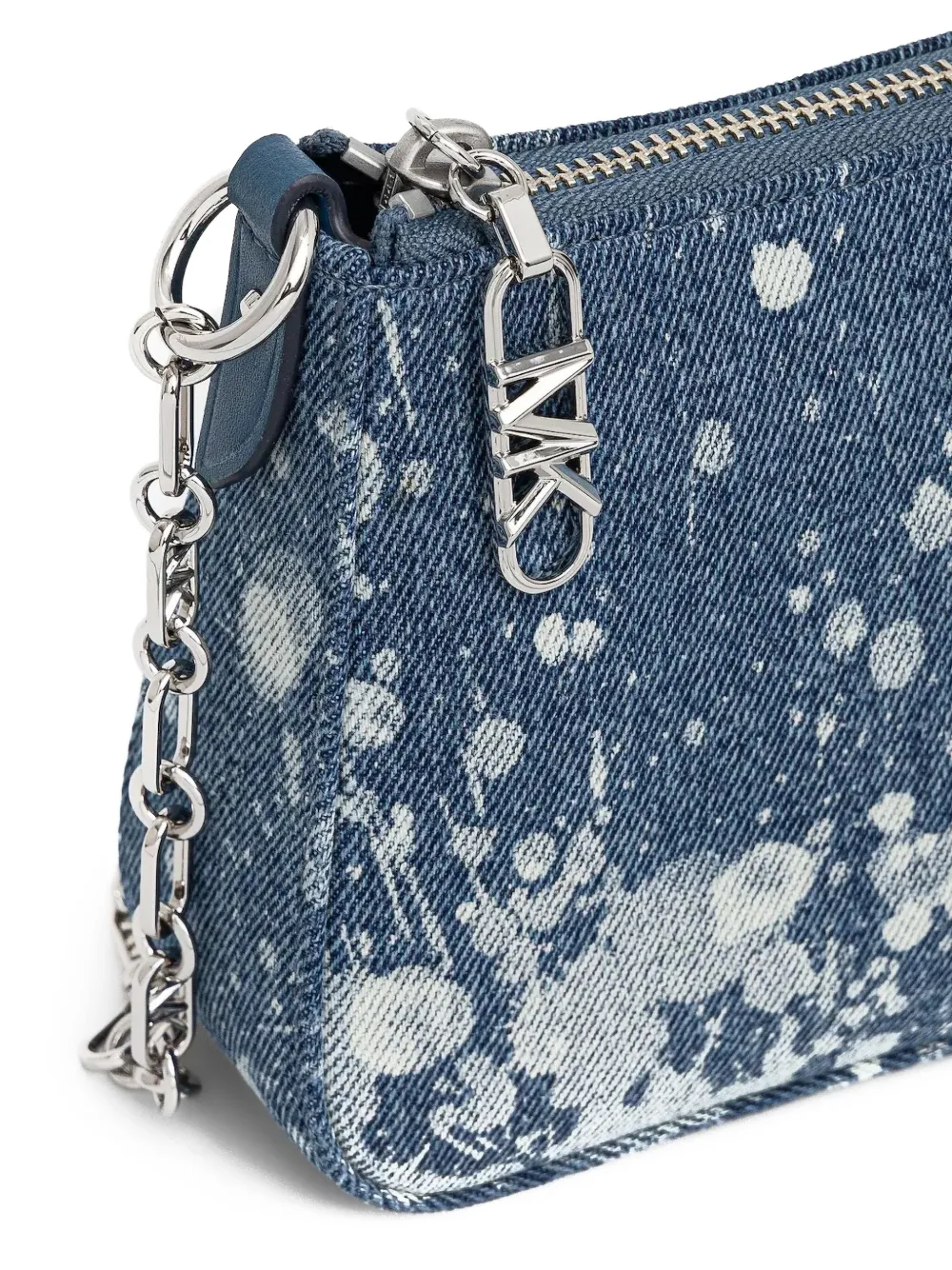 Michael Kors Schoudertas met spetters en denim-effect Blauw