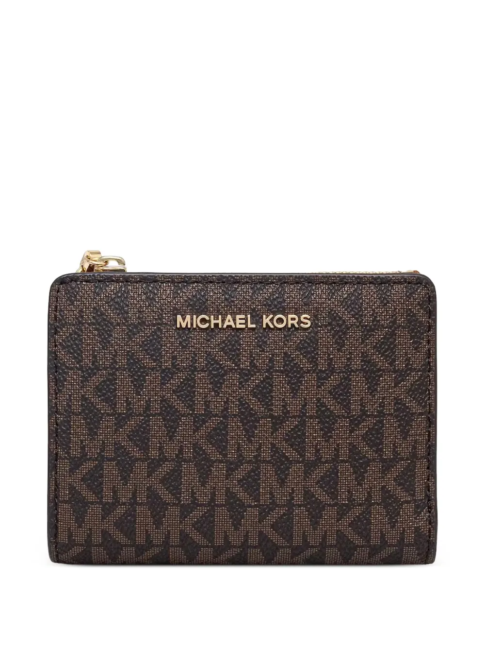 Michael Michael Kors logo-print zip-around wallet | Brown | Image 1