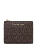 Michael Michael Kors logo-print zip-around wallet - Brown