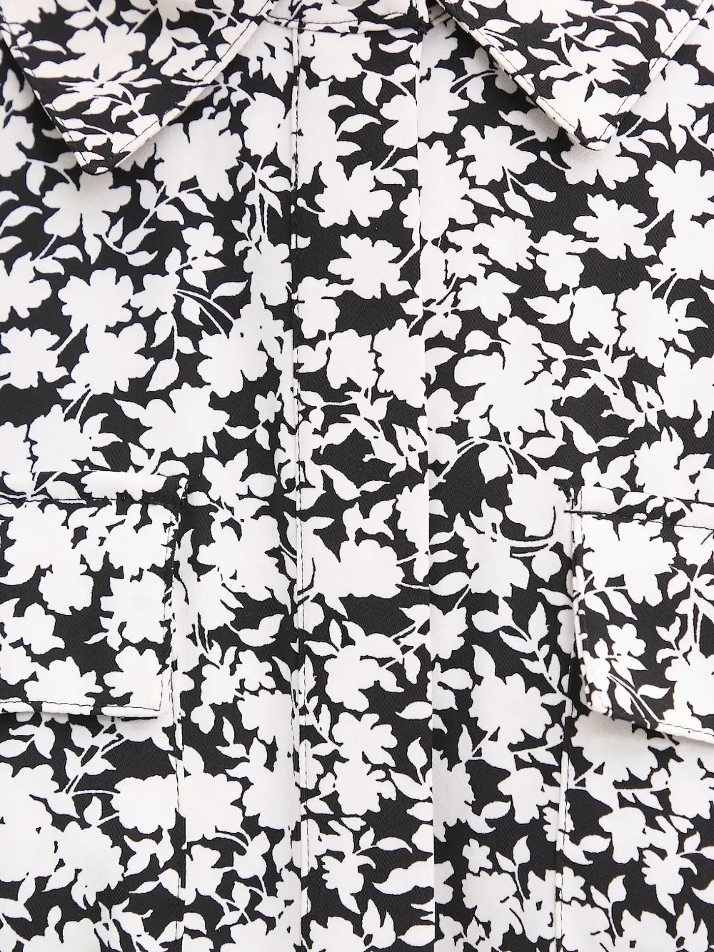 Michael Kors floral-print pleated mini dress Zwart