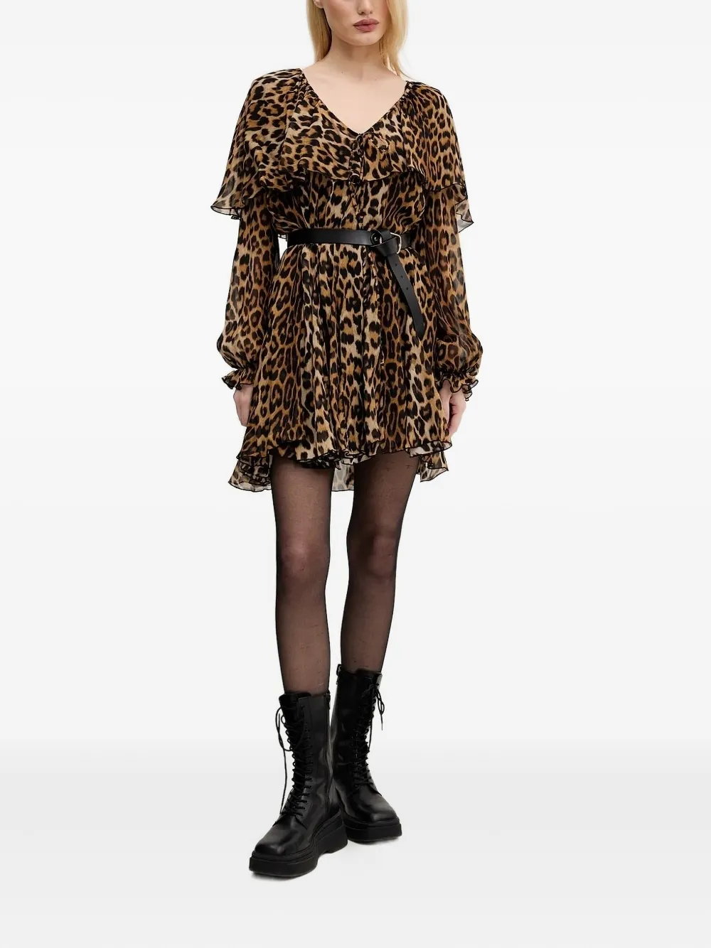 Aniye By Jurk met luipaardprint Bruin