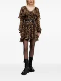 Aniye By leopard-print ruffled dress - Brown