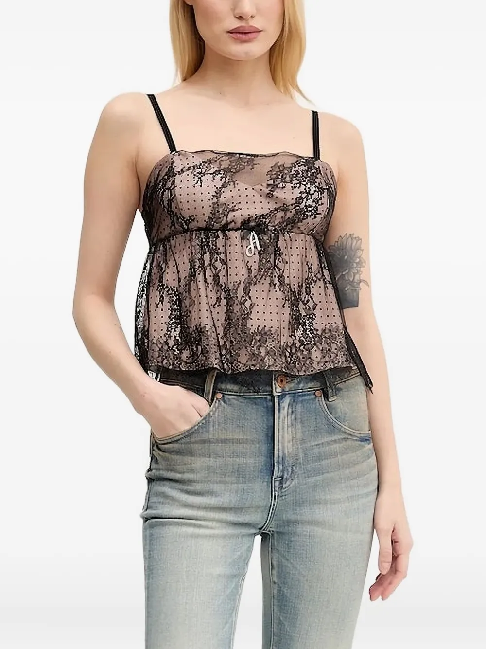Aniye By Chantilly-lace Camisole Top In Black