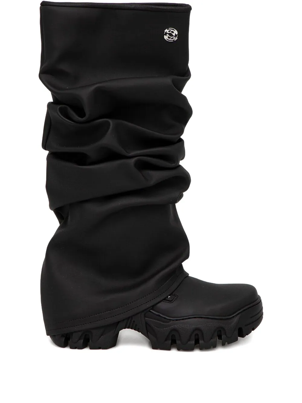 Rombaut ruffled knee-high boots | Black | Image 1