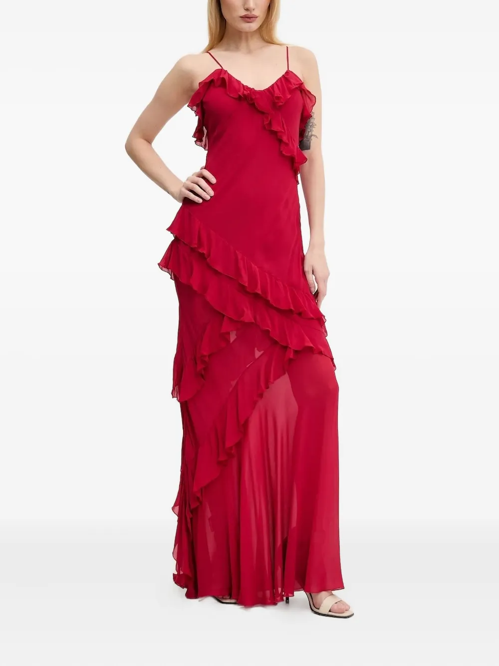 Aniye By Ruffled Tiered Dress In Red