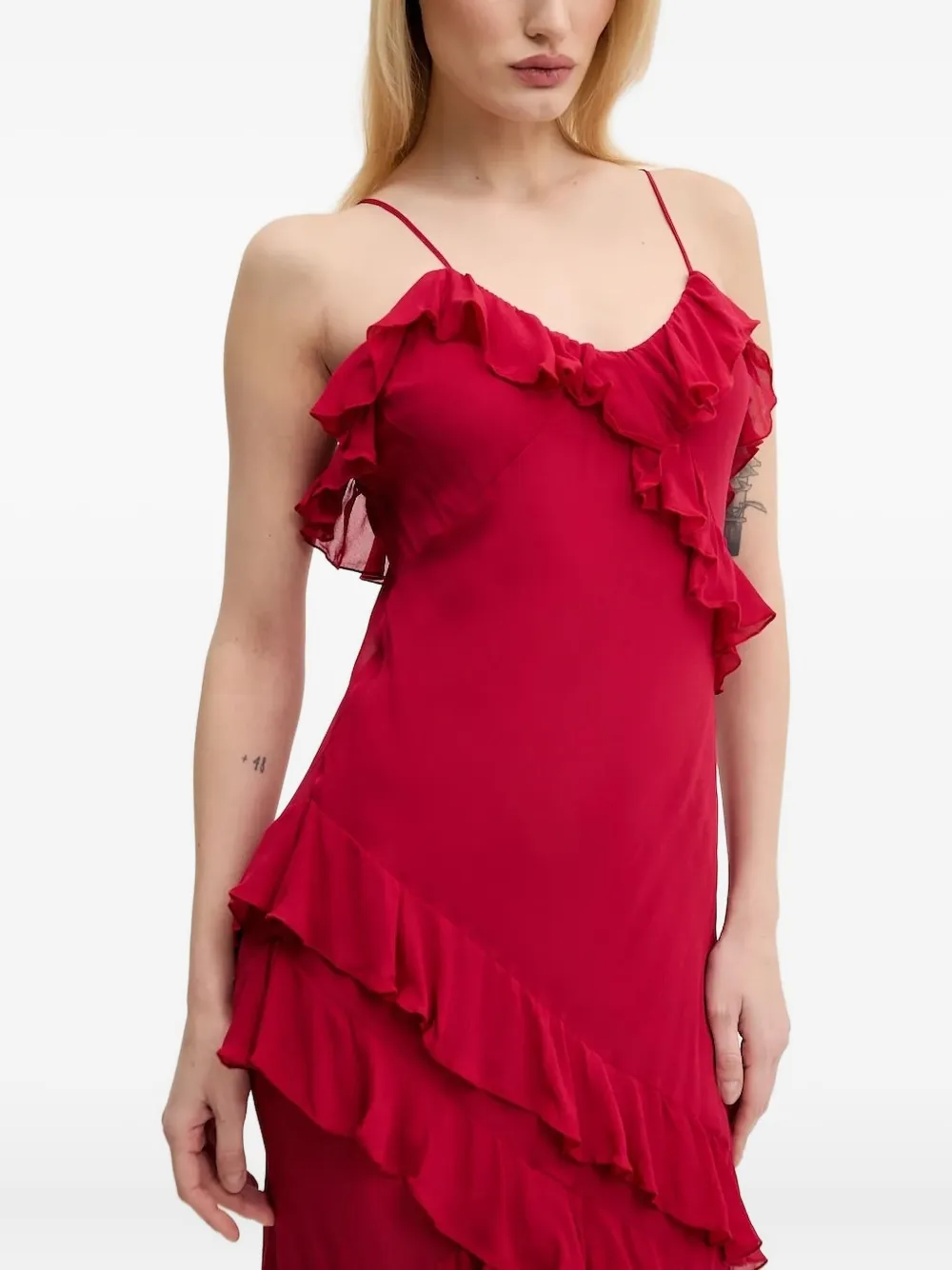 Aniye By Ruffled Tiered Dress In Red