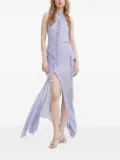 Aniye By halterneck ruffled asymmetric party dress - Purple