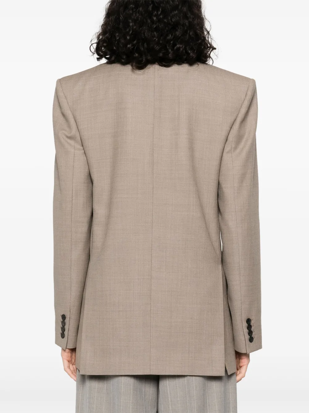 Saint Laurent Wollen blazer Bruin