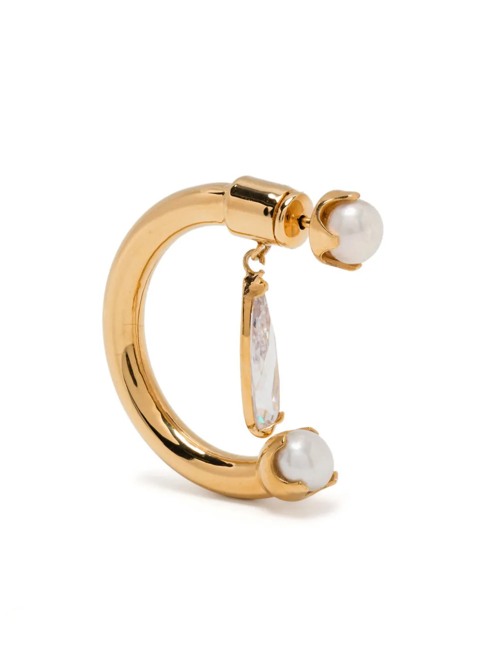 pearl fantasy clear drip earring