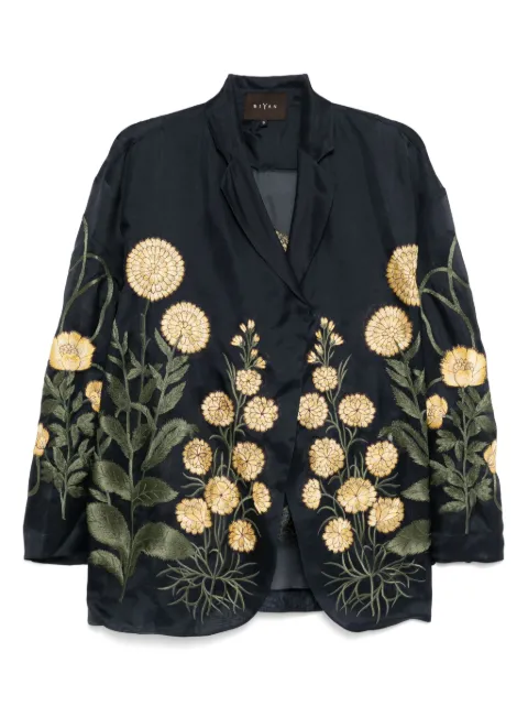 Biyan embroidered silk blazer
