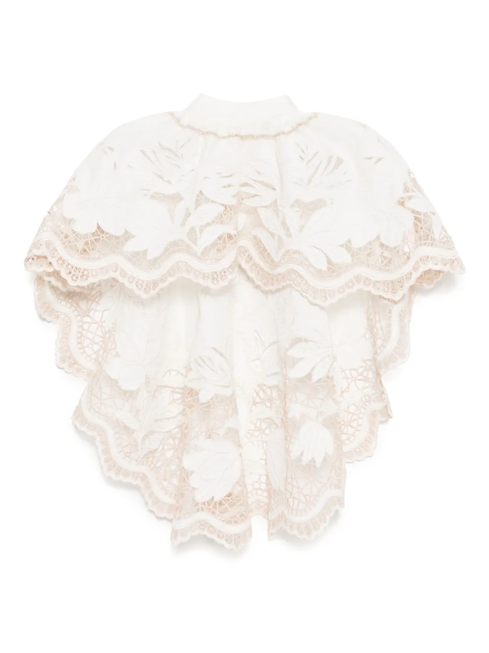 embroidered cutwork cape
