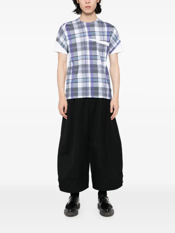 CDG Shirt Tartan Overprint Tシャツ Comme Des Garçons Shirt Tartan Overprint T-shirt | Blue