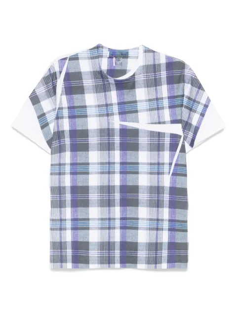 Comme Des Garçons Shirt playera con motivo de cuadros tartán