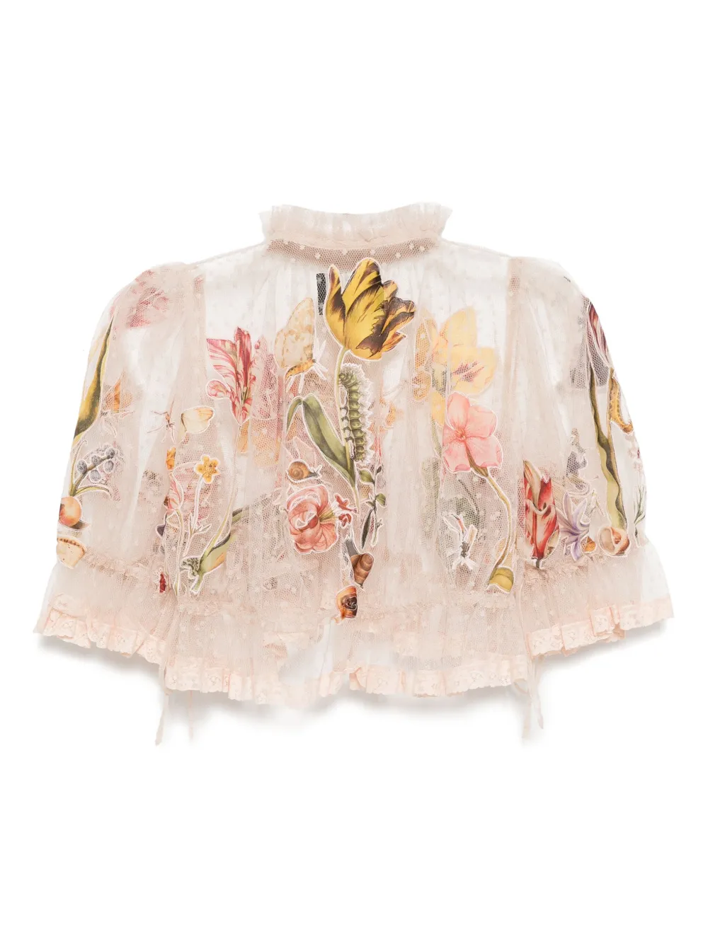 Biyan Gesmockte tulen blouse Roze