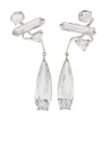 Alan Crocetti clear mixed hybrid dropped earcuff - Silver