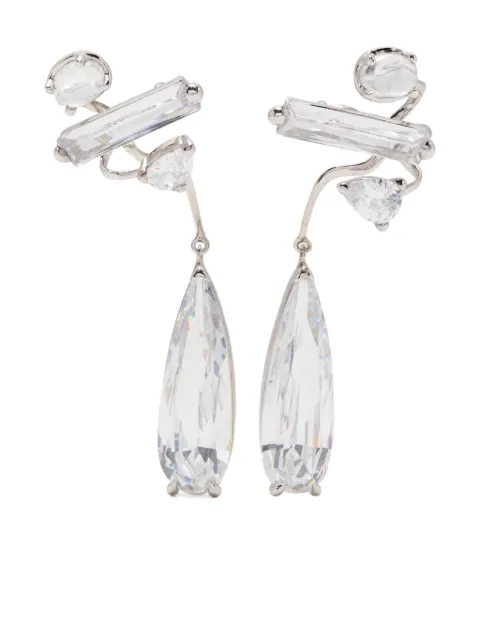 Alan Crocetti clear mixed hybrid dropped earcuff