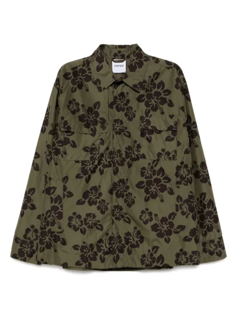 ASPESI hibiscus-print lightweight jacket