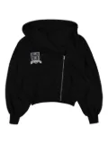 GmbH logo-patch hoodie - BLACK