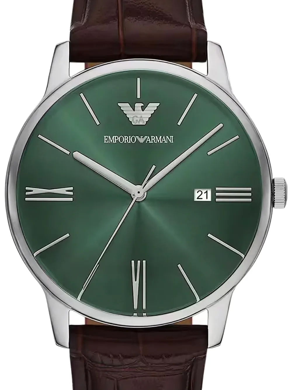 Emporio Armani Three-Hand 39 mm - Groen