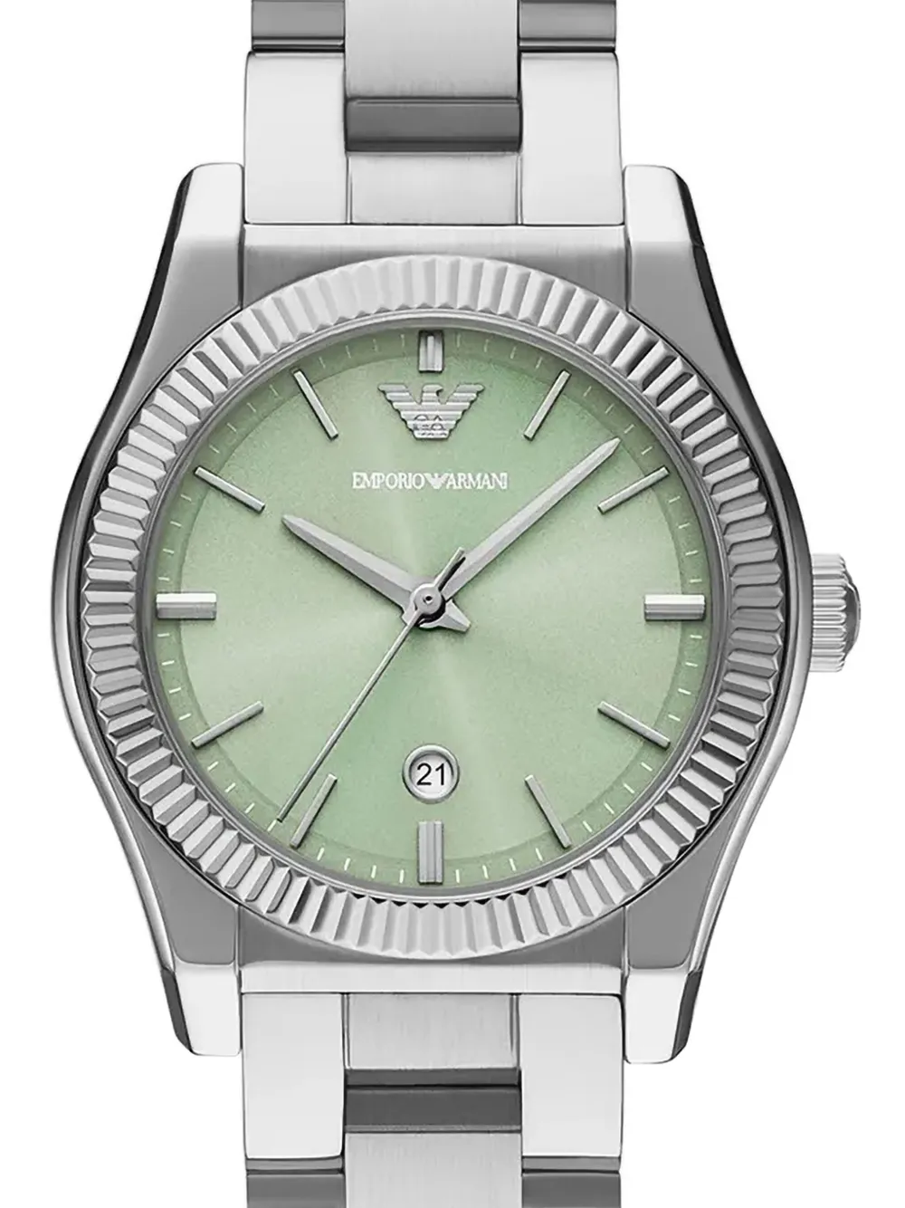 Emporio Armani Three-Hand Date 32 mm - Groen