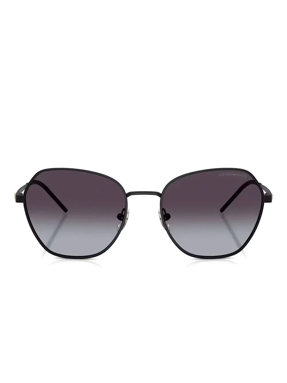 Emporio Armani Zonnebril met geometrisch montuur Zwart