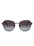 Emporio Armani geometric-frame sunglasses - Black