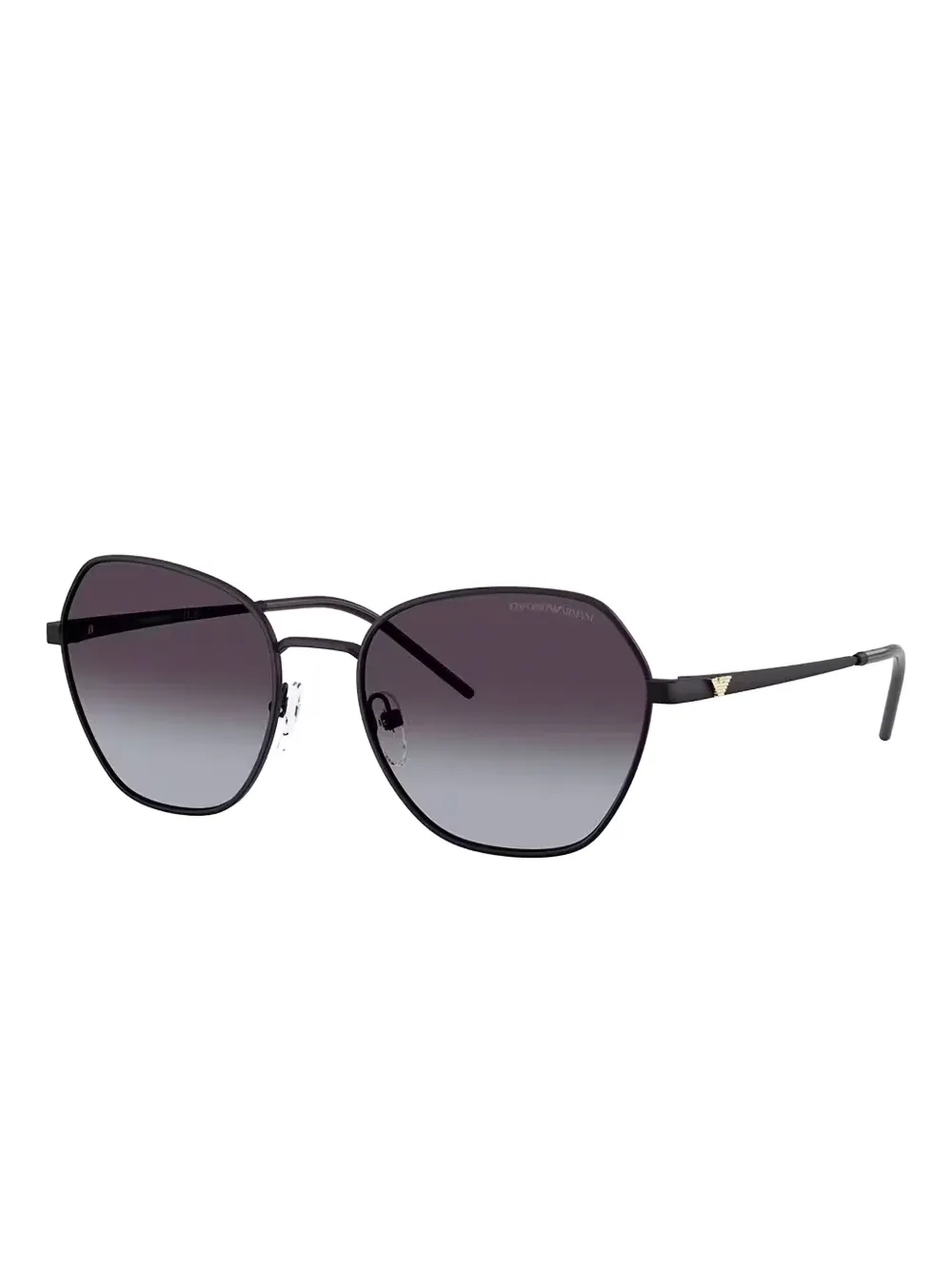 Emporio Armani Zonnebril met geometrisch montuur - Zwart