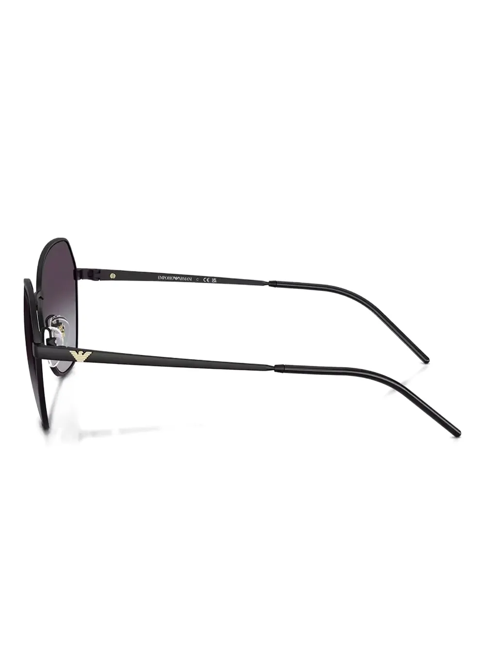 Emporio Armani Zonnebril met geometrisch montuur Zwart