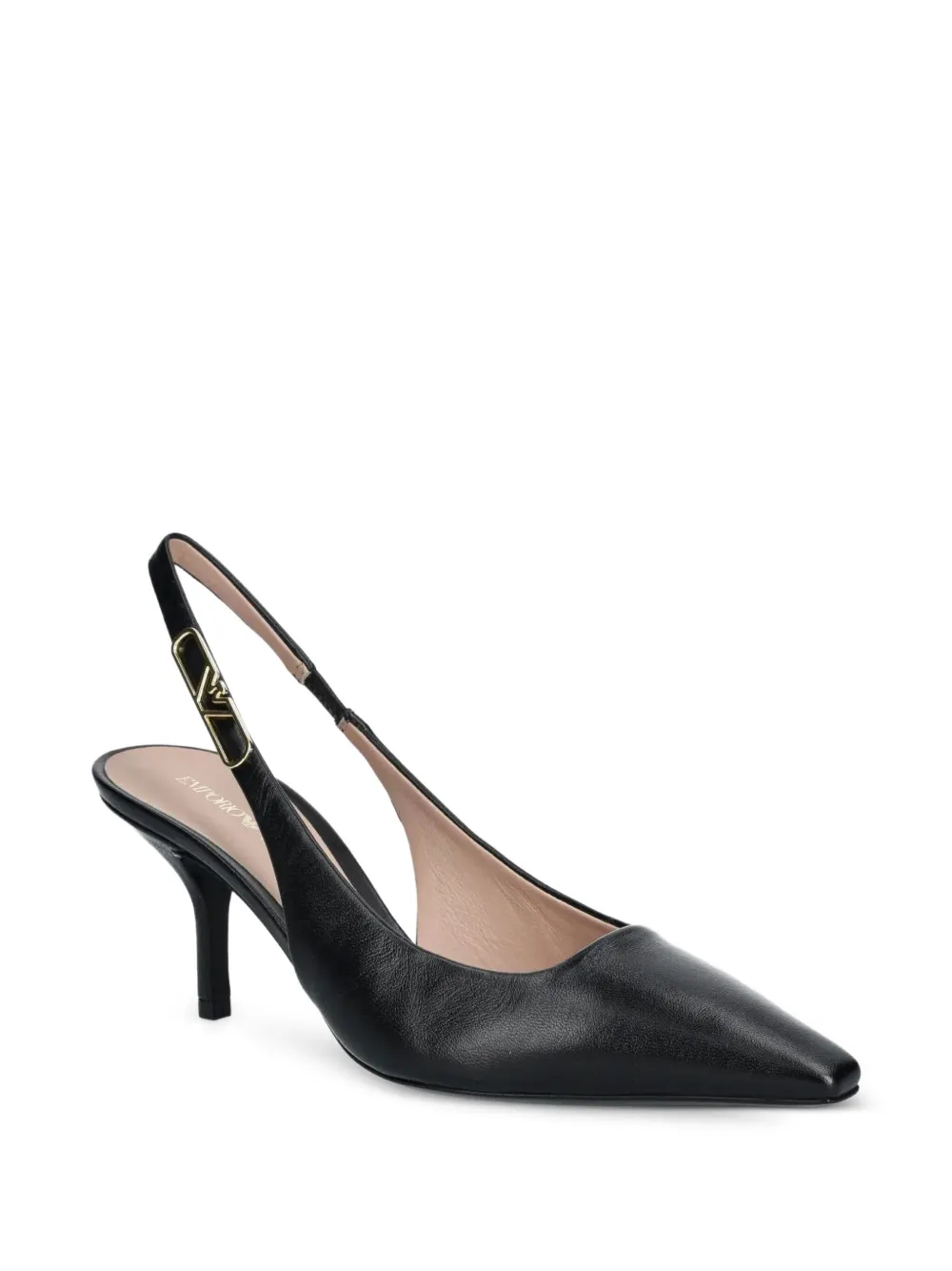Emporio Armani leather slingback pumps | Heeled Pumps | Image 2