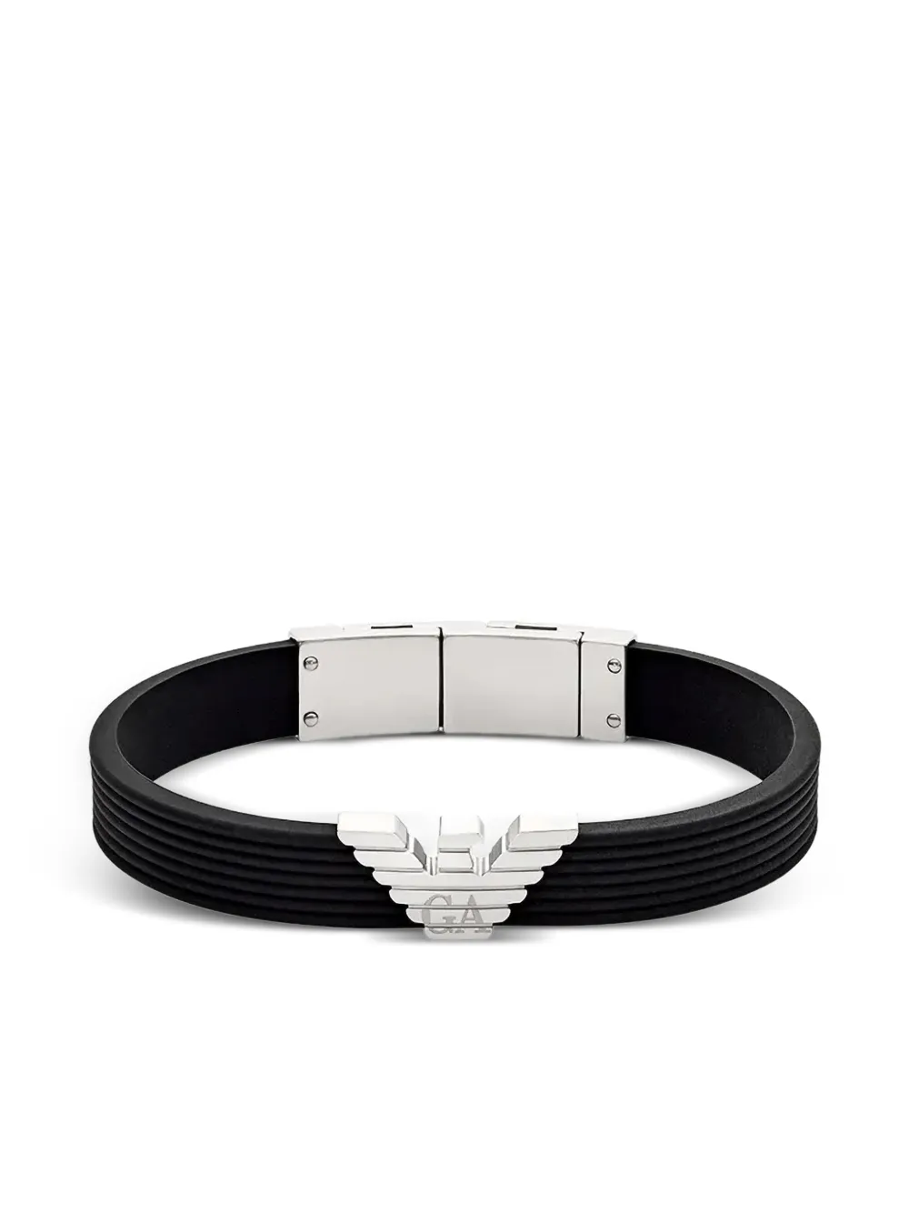 Emporio Armani logo-detail bracelet - Argento