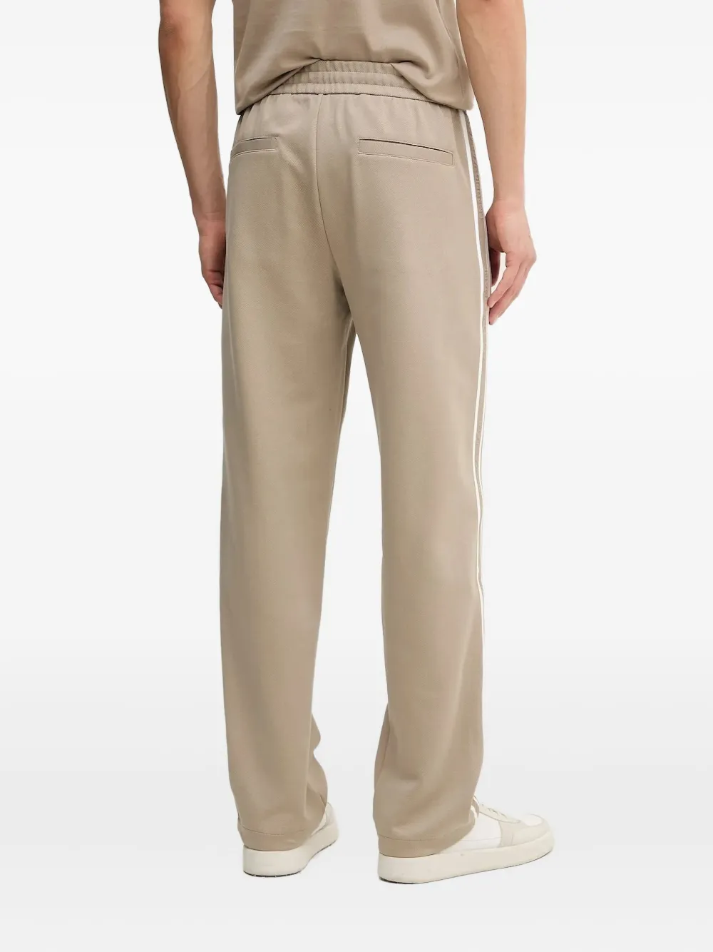 Emporio Armani side-stripe track pants - Beige