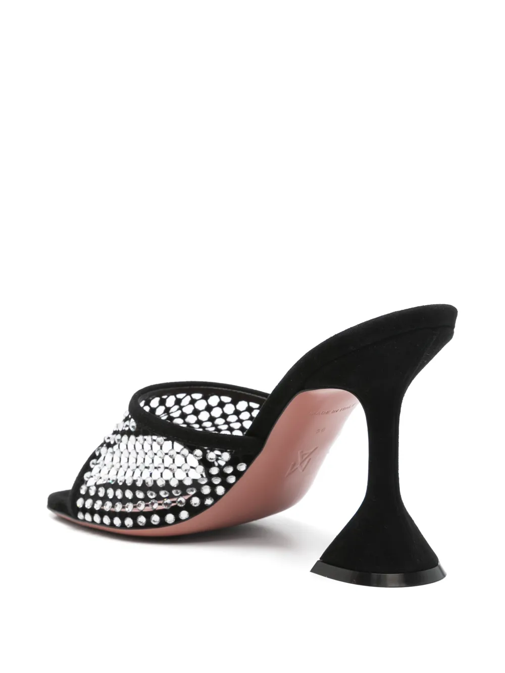Amina Muaddi 100mm Lupita sandals Black