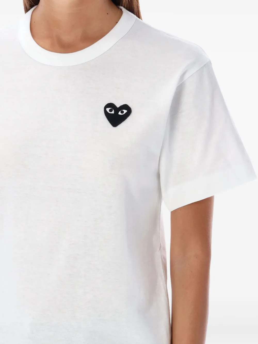 Comme Des Garçons Play T-shirt met hartpatroon Wit