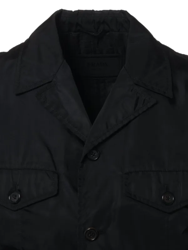 PRADA プラダ　イタリア製　ナイロン100% ボタン　ジャケット Prada Pre-Owned 1990 ボタン ジャケット | ブラック | FARFETCH JP
