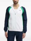 Lacoste colour-block hooded jacket - White