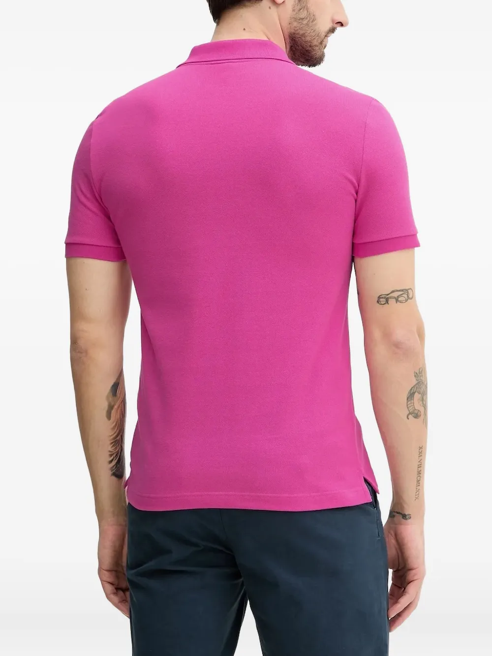Lacoste Poloshirt met geborduurd logo - Roze